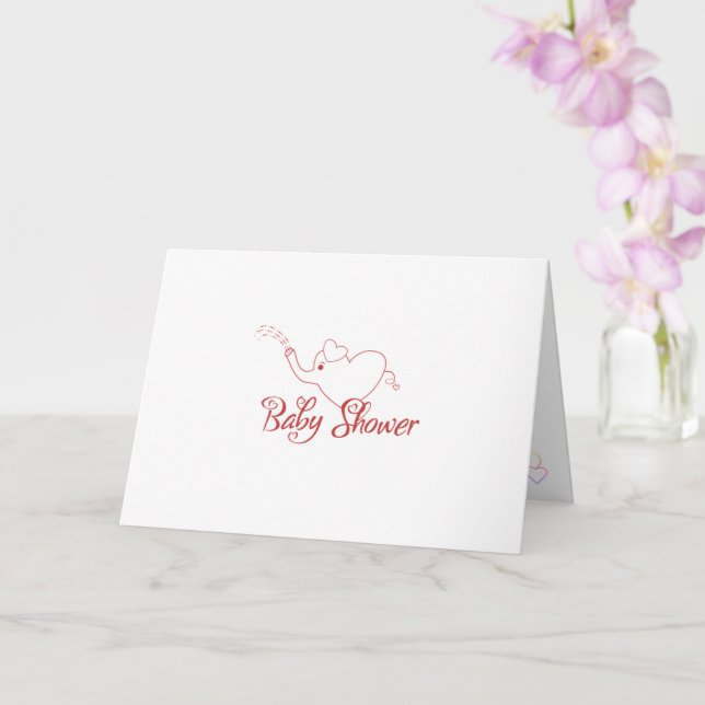 Cartão Baby Shower (Orquídea)