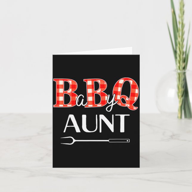 Cartão Baby Shower Aunt Bbq Party Cute Matching Family  (Frente)