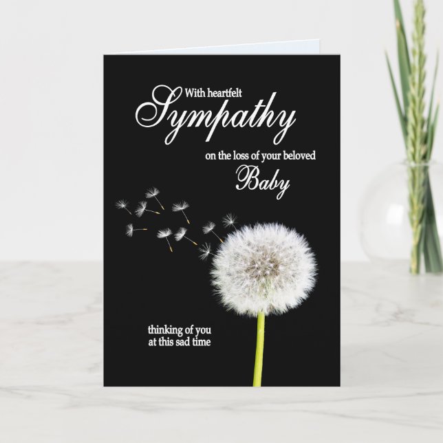 Cartão Baby Sympathy Dandelion Clock (Frente)