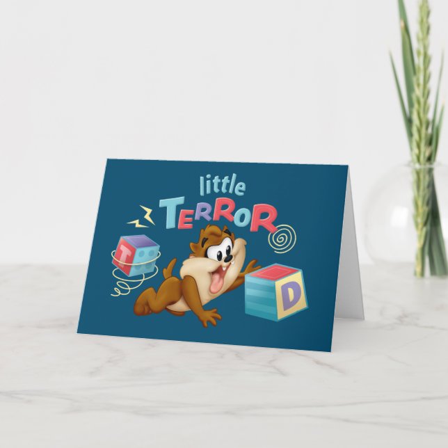Cartão Baby TAZ™ | Pequeno Terror (Frente)