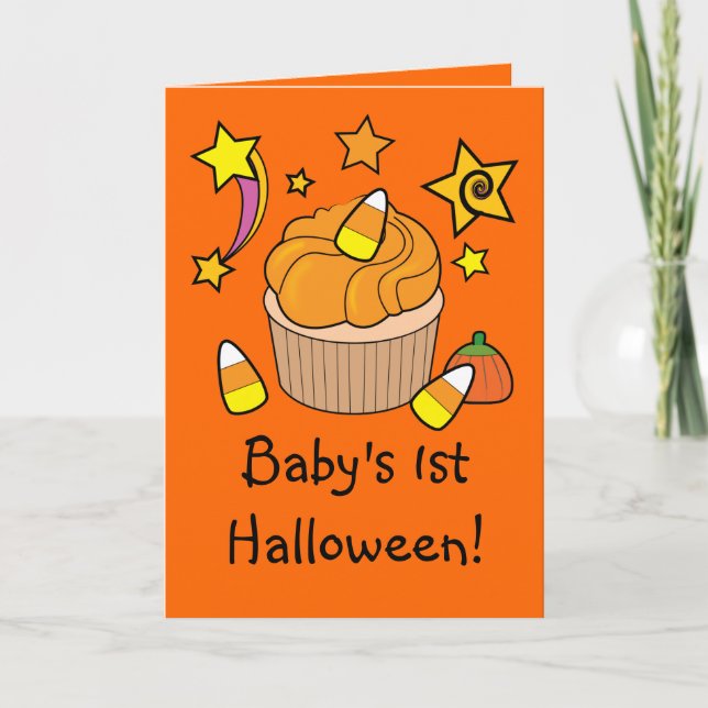 Cartão Baby's First Halloween (Frente)