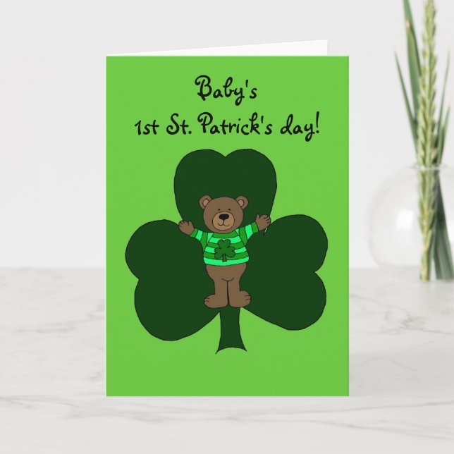 Cartão Baby's first St. Patrick's day (Frente)