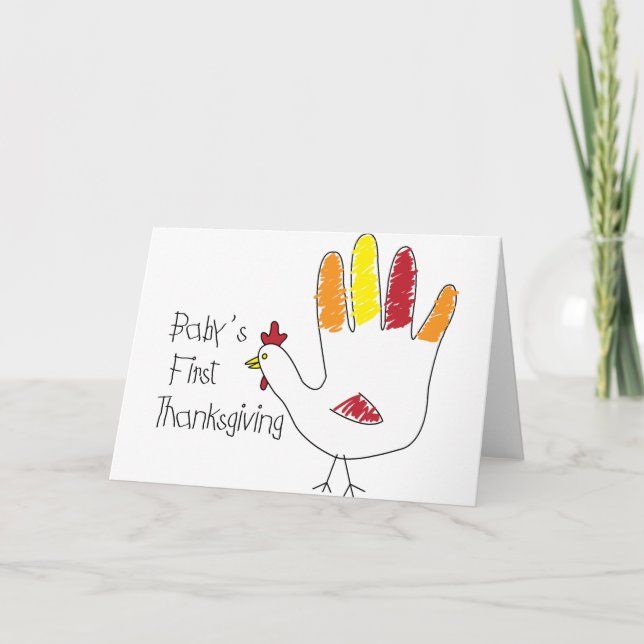 Cartão Babys First Thanksgiving (Frente)