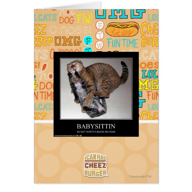 Cartão Babysittin (Frente)