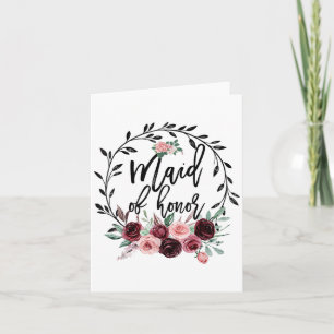 Cartão Bachelorette de Casamento da Madrinha de casamento