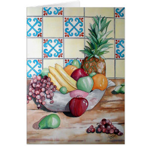 Cartão Bacia de fruta
