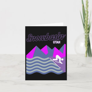 Cartão Bacia do Sol Vale do Utah Usa Ski Resort Snowboard