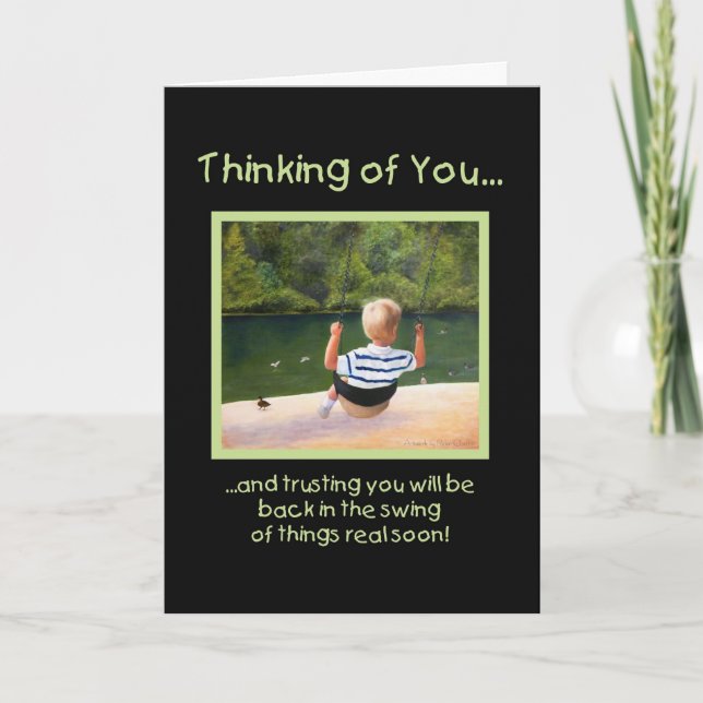 Cartão Back in the Swing - get well (Frente)