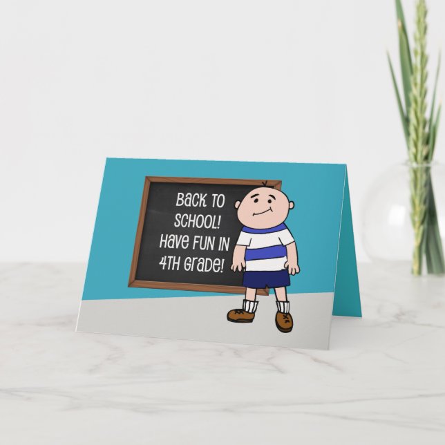 Cartão Back to School Fourth Grade (Frente)