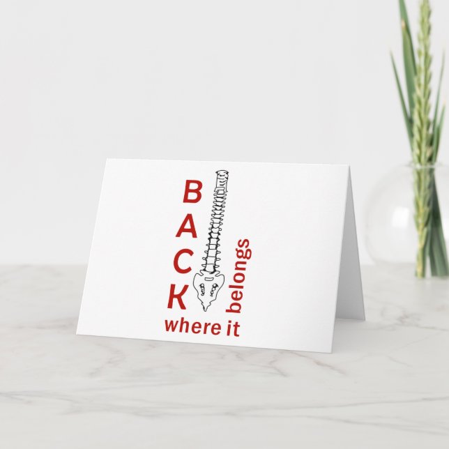 Cartão Back Where It belongs (Frente)