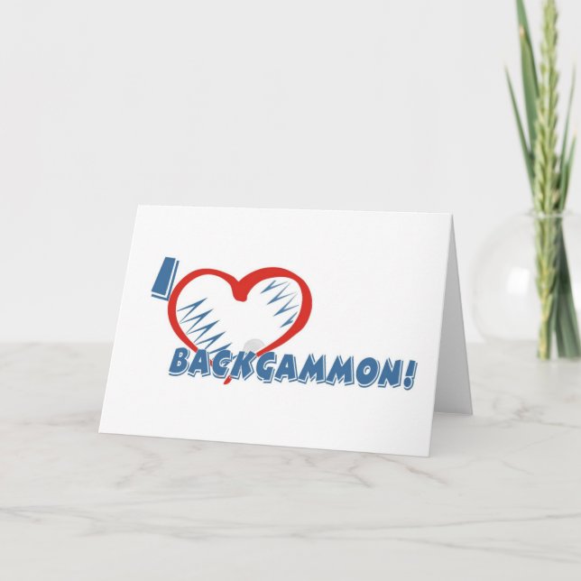 Cartão Backgammon greeting card (Frente)