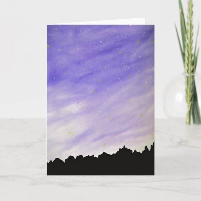 Cartão Background da Noite de Sky Mountain (Frente)