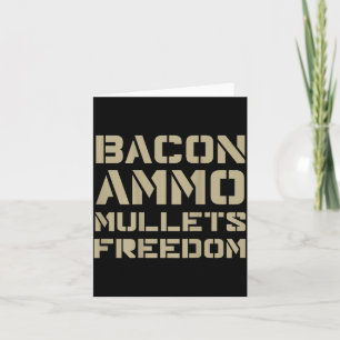 Cartão Bacon Ammo Mullets Dom (nas costas)