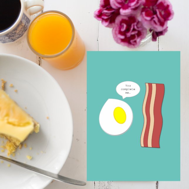 Cartão Bacon and Eggs Anniversary Card (Criador carregado)