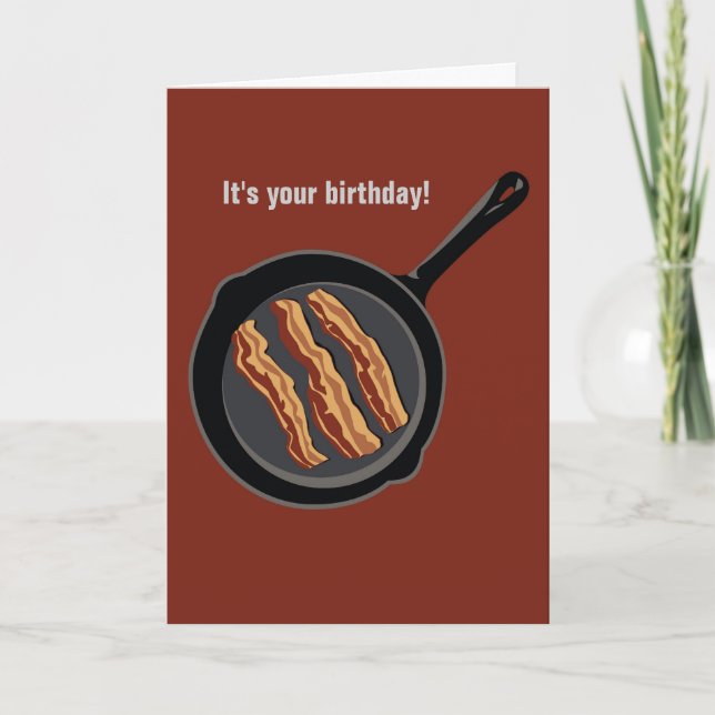 Cartão Bacon Birthday Card (Frente)