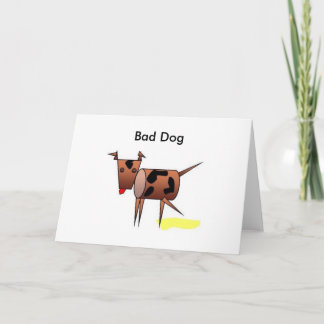 Cartão Bad Dog greeting card
