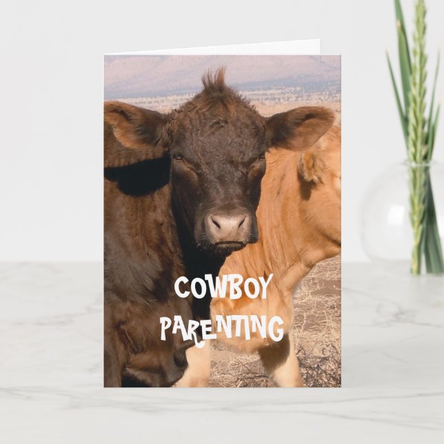 Cartão Bad Hair Day - Cowboy Parenting (Frente)