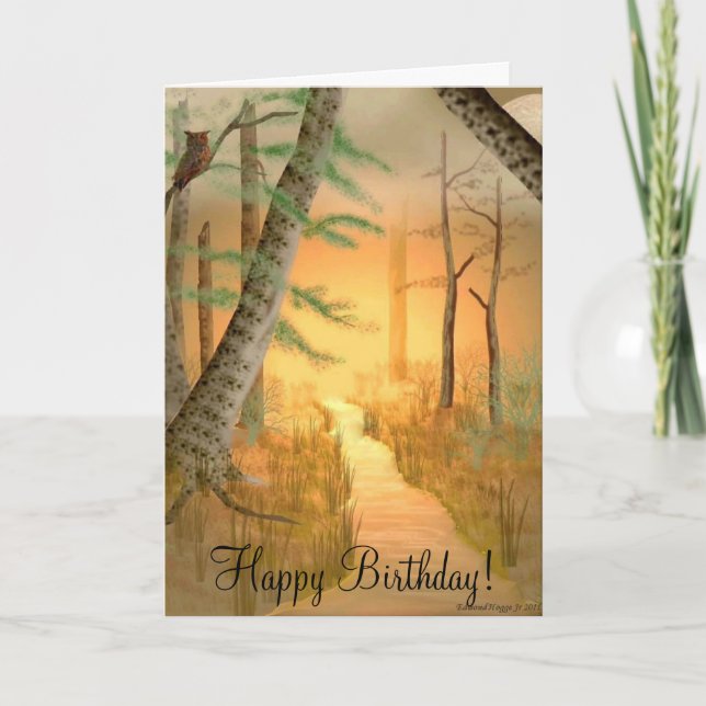 Cartão Bad Moon Rising Birthday Card (Frente)