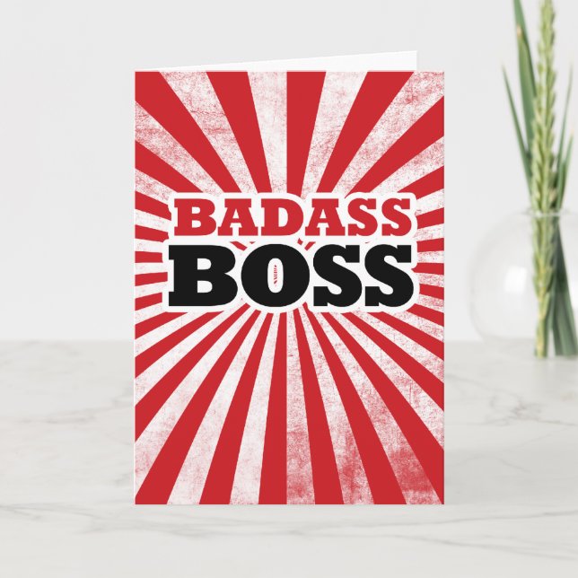 Cartão Badass Funny Boss (Frente)