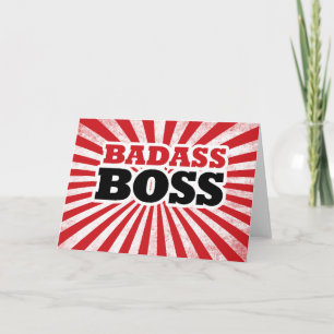Cartão Badass Funny Boss