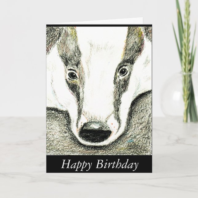 Cartão Badger birthday card (a211) (Frente)