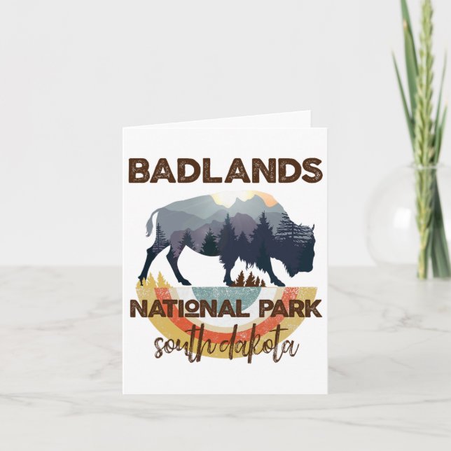 Cartão Badlands South Dakota Shirt Sd National Park Hikin (Frente)