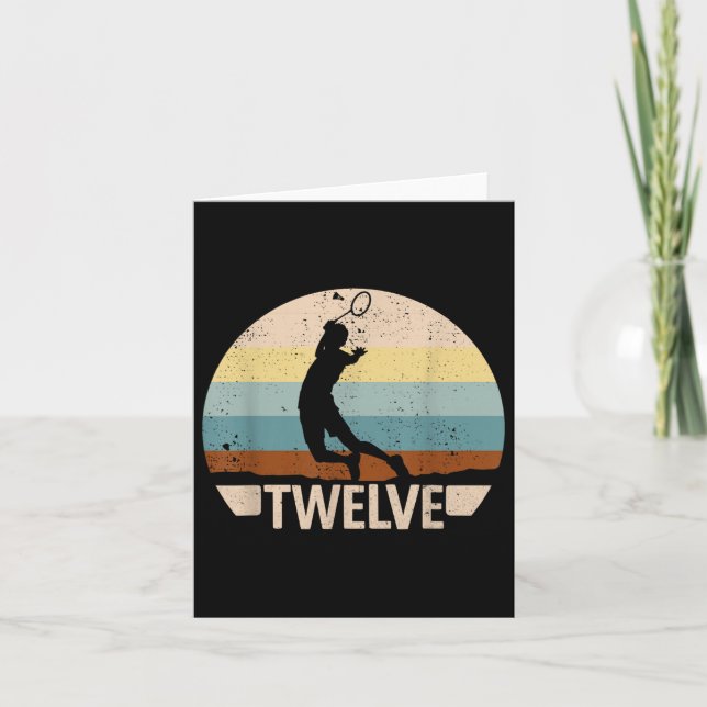 Cartão Badminton 12 Anos Badminton Boys Ba (Frente)