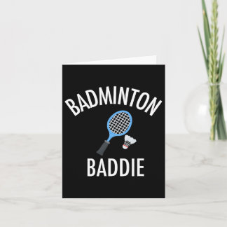 Cartão Badminton Baddie Segundo grau Esportivo Funny Gift