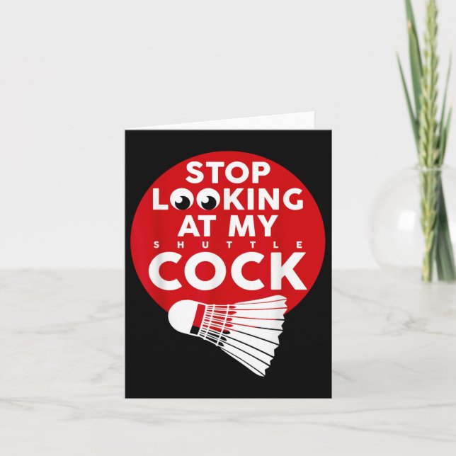 Cartão Badminton Battledore Engraçado T Shirt (Frente)