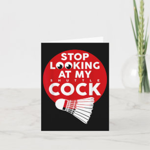 Cartão Badminton Battledore Engraçado T Shirt