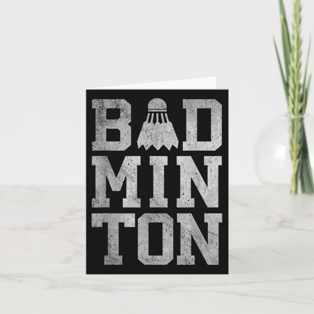 Cartão Badminton Birdies Shuttle Badminton Players E Lo (Frente)