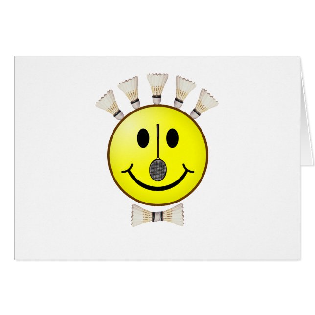 Cartão Badminton Bowtie (Frente Horizontal)