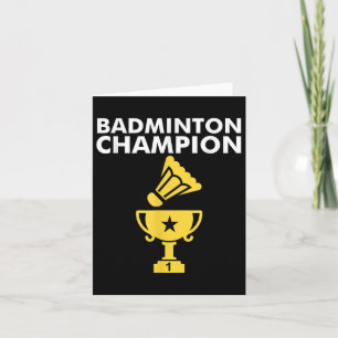 Cartão Badminton Champion Birdie Roupa
