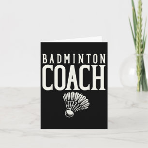 Cartão Badminton Coach Badminton Player Shuttle