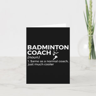 Cartão Badminton Coach Definição Engraçado Badminton