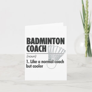 Cartão Badminton Coach Noun Definição Badminton Sports P