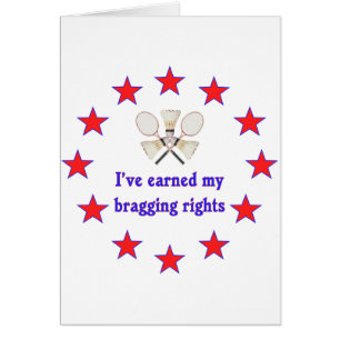 Cartão Badminton de vanglória dos direitos