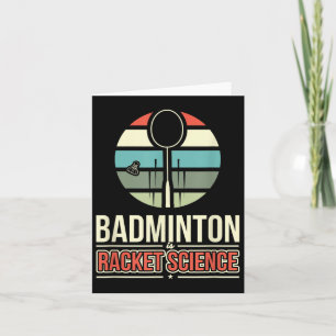 Cartão Badminton é ciência de raquete