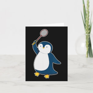 Cartão Badminton E Jogador De Churrasco Pinguim