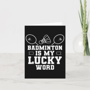 Cartão Badminton É Meu Jogo De Treinador Do Word Team