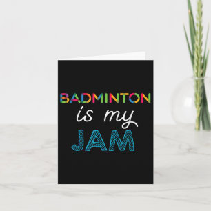 Cartão Badminton é Minha Paixão Design de Badminton