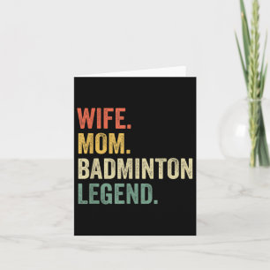 Cartão Badminton Engraçado Esposa Mãe Legenda Vintage Mãe