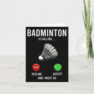 Cartão Badminton Está Chamando De Rejeição Aceitar Divers