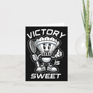 Cartão Badminton Forever Cartoon Shuttle E Racket Graph