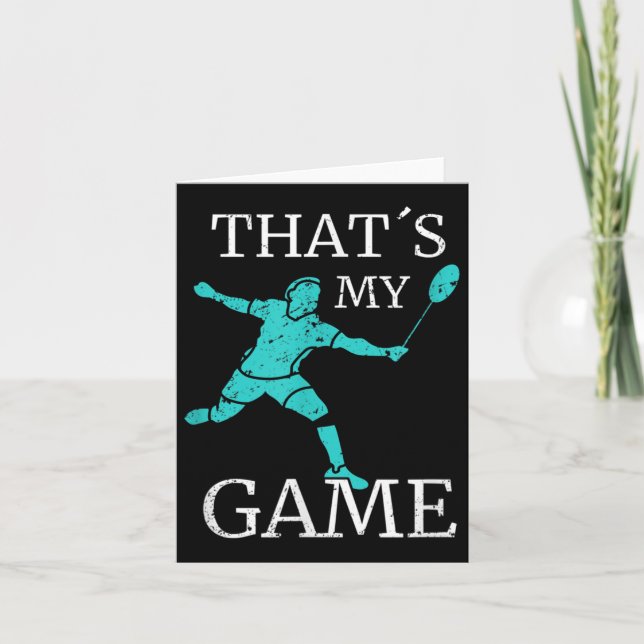 Cartão Badminton Funny cita Jogador De Badminton (Frente)