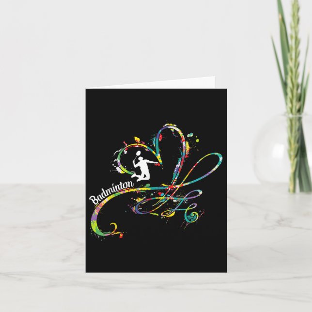 Cartão Badminton Game Player Shuttle Player Badminton (Frente)