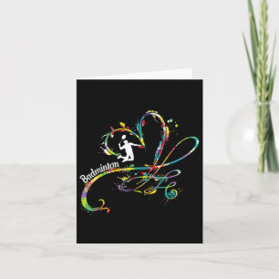 Cartão Badminton Game Player Shuttle Player Badminton