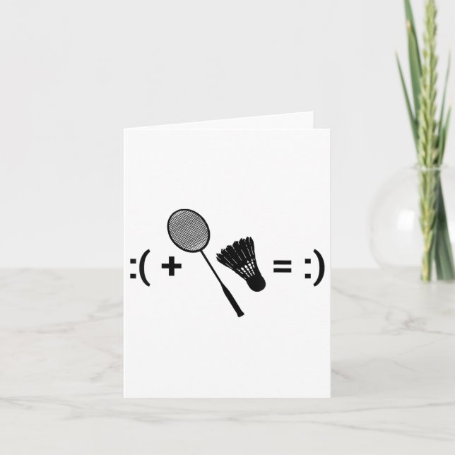 Cartão Badminton Game Shuttle Sport Badminton (Frente)