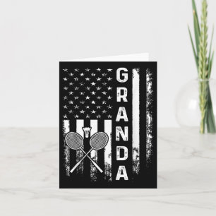 Cartão Badminton Granda American Flag Natais vintages X