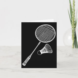 Cartão Badminton Jogador de Arte de Linha Entalhe Badmint